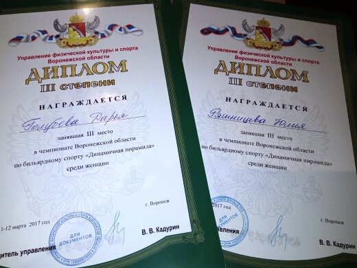 3-е место у девушек